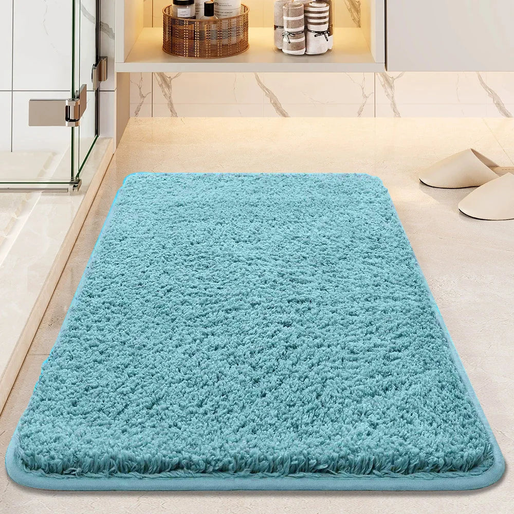 Super Absorbent Bath Mat - Long Hair Friendly Non-Slip Bathroom Rug & Carpet