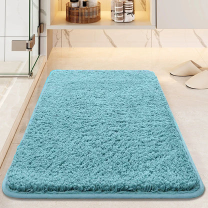 Super Absorbent Bath Mat - Long Hair Friendly Non-Slip Bathroom Rug & Carpet