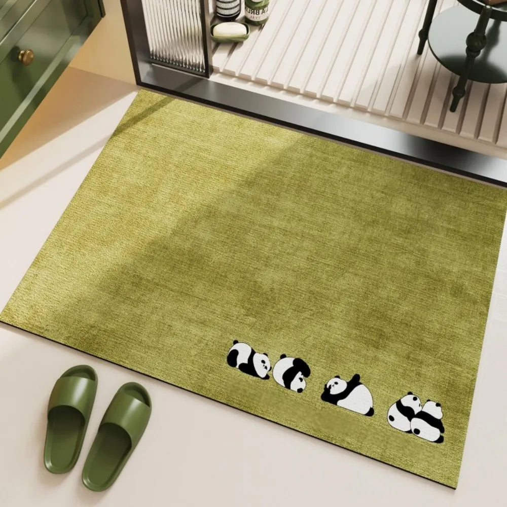Sheep Pattern Artificial Grass Doormat - Green, Non-Slip & Easy to Clean