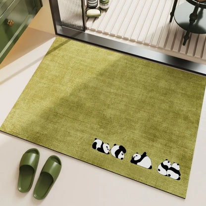 Sheep Pattern Artificial Grass Doormat - Green, Non-Slip & Easy to Clean