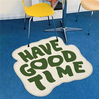 Funny Art Plush Rug - Special Shaped Faux Cashmere Carpet for Living Room