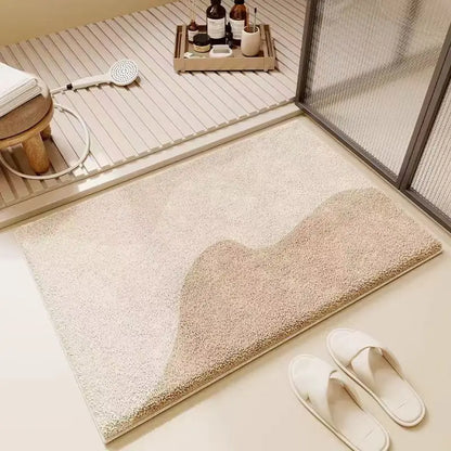 Faux Cashmere Bath Mat - Ultra Soft & Absorbent Bathroom Rug for Toilet and Shower