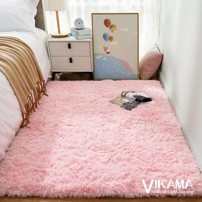 Luxury Plush Rug for Girls Room - Soft & Easy Care Bedside or Living Room Carpet