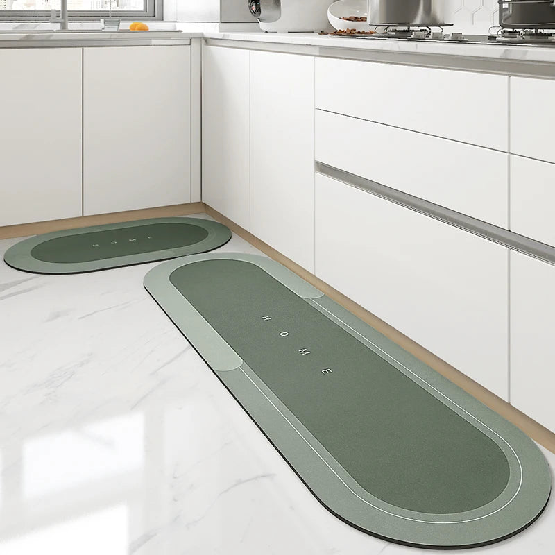 Diatomite Mat 2-Piece Set - Non-Slip & Absorbent for Kitchen Sink & Bathroom