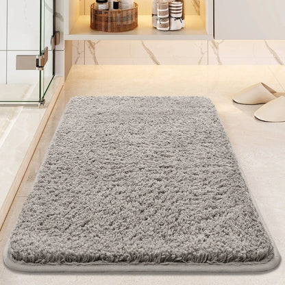 Super Absorbent Bath Mat - Long Hair Friendly Non-Slip Bathroom Rug & Carpet