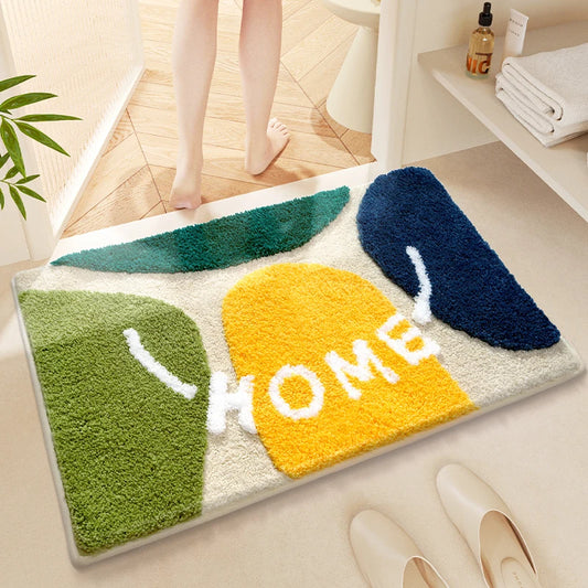Thick Absorbent Bath Mat - Quick-Dry & Non-Slip Bathroom Rug for Shower