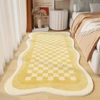 Imitation Sheep Velvet Rug, Soft Non-Slip Living Room Carpet, Quick Drying Bedroom Mat, Plush Bedside Area Rug for Home Decor