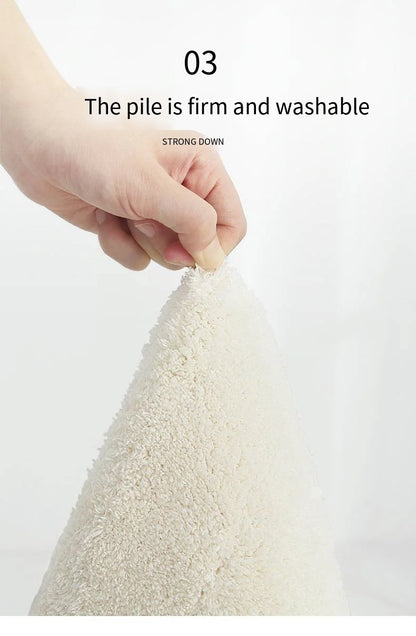 Faux Cashmere Bath Mat - Ultra Soft & Absorbent Bathroom Rug for Toilet and Shower