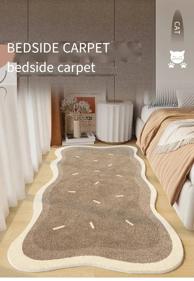 Imitation Sheep Velvet Rug, Soft Non-Slip Living Room Carpet, Quick Drying Bedroom Mat, Plush Bedside Area Rug for Home Decor