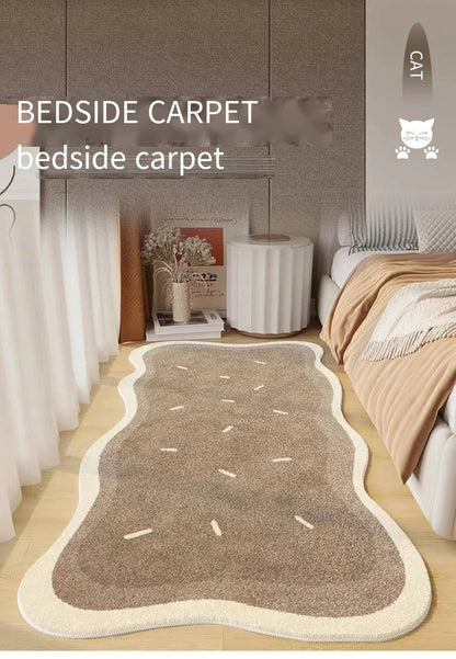Imitation Sheep Velvet Rug, Soft Non-Slip Living Room Carpet, Quick Drying Bedroom Mat, Plush Bedside Area Rug for Home Decor