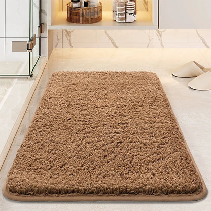 Super Absorbent Bath Mat - Long Hair Friendly Non-Slip Bathroom Rug & Carpet