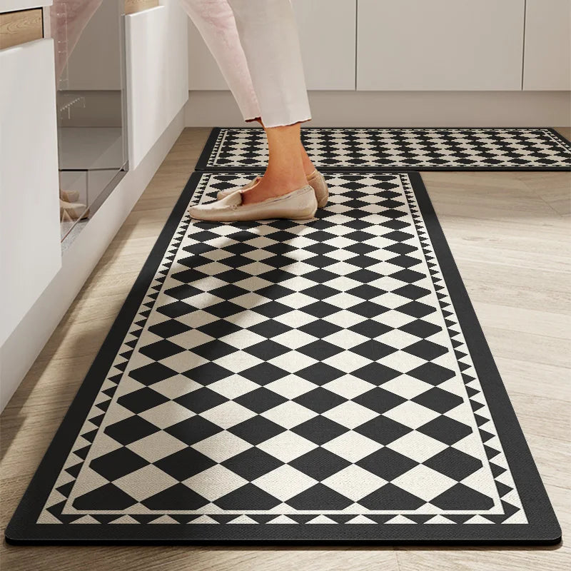 American Retro Kitchen Mat - Oil Proof Diatomite, Absorbent & Non-Slip