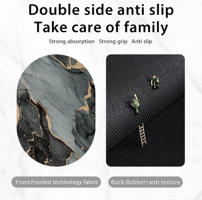 Diatomaceous Earth Bath Mat - Super Absorbent & Quick-Dry Non-Slip Bathroom Floor Mat