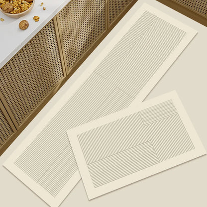 Diatomite Kitchen Mat 2-Piece Set - Oil & Water Absorbent, Non-Slip