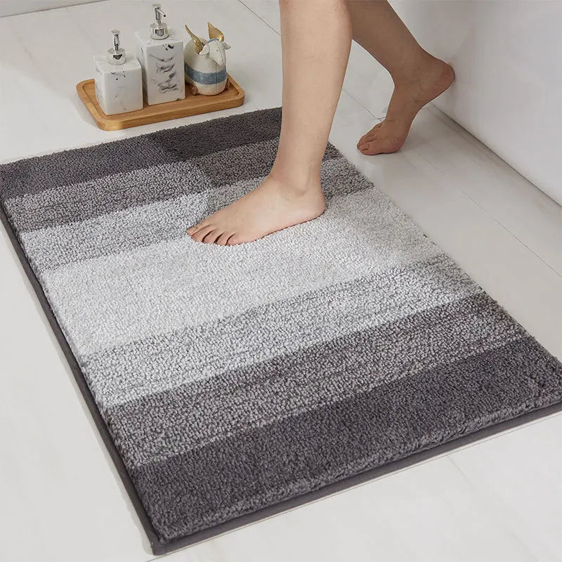 Plush Absorbent Bath Mat - Non-Slip Faux Cashmere Rug for Easy Cleaning