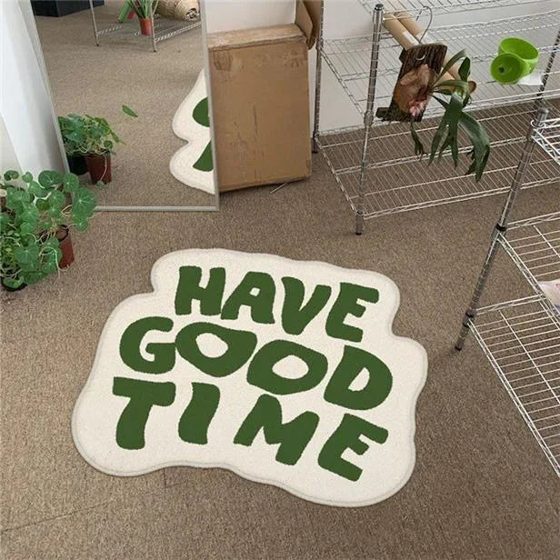 Funny Art Plush Rug - Special Shaped Faux Cashmere Carpet for Living Room
