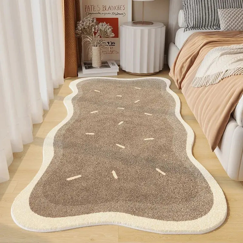 Imitation Sheep Velvet Rug, Soft Non-Slip Living Room Carpet, Quick Drying Bedroom Mat, Plush Bedside Area Rug for Home Decor