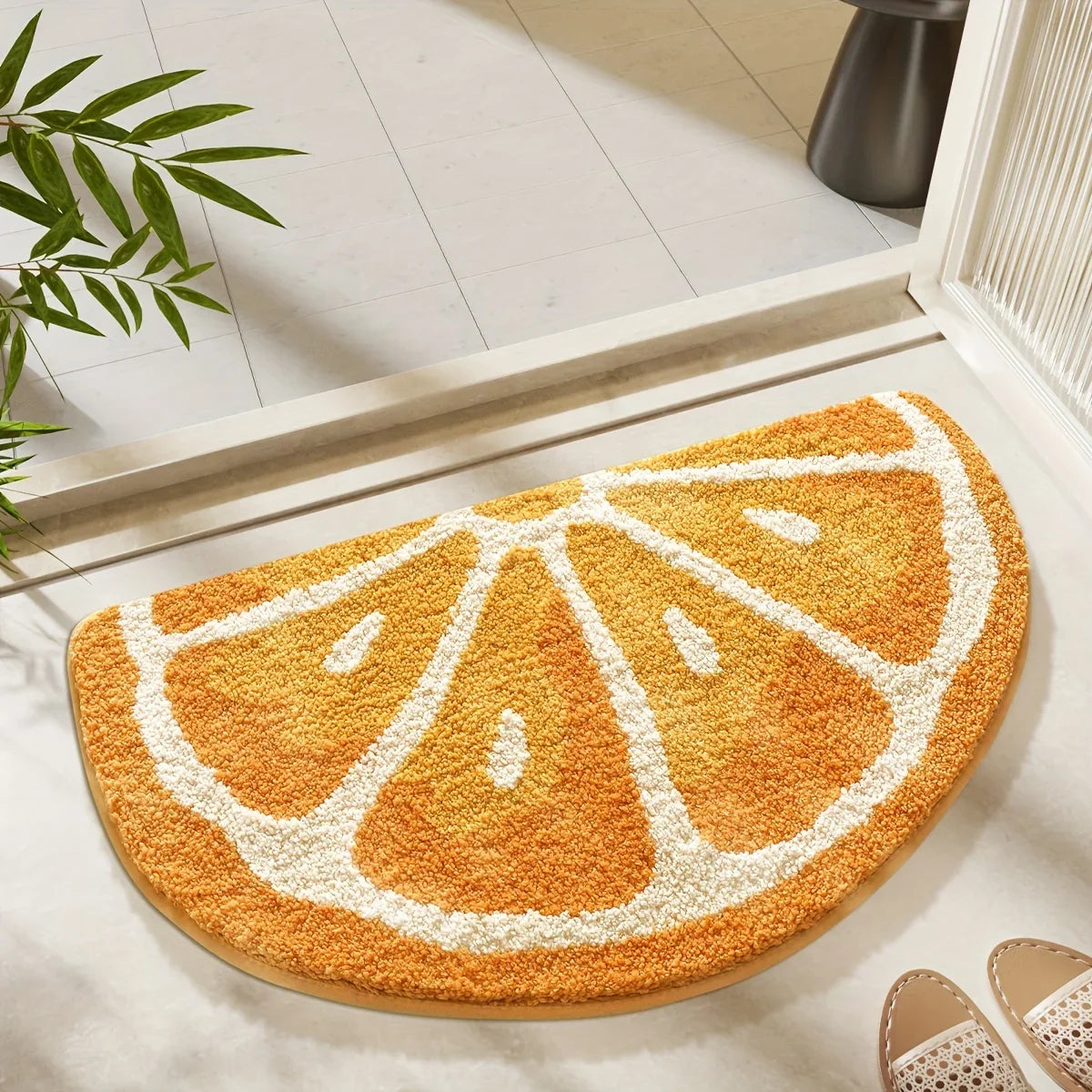Fruit Print Bath Mat - Bright Color Absorbent & Non-Slip Bathroom Rug