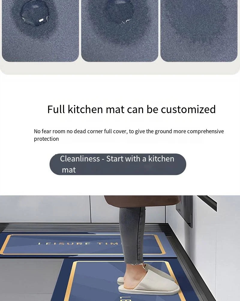 American Retro Diatomite Kitchen Runner (1 or 2-Pack) - Oil Proof & Washable