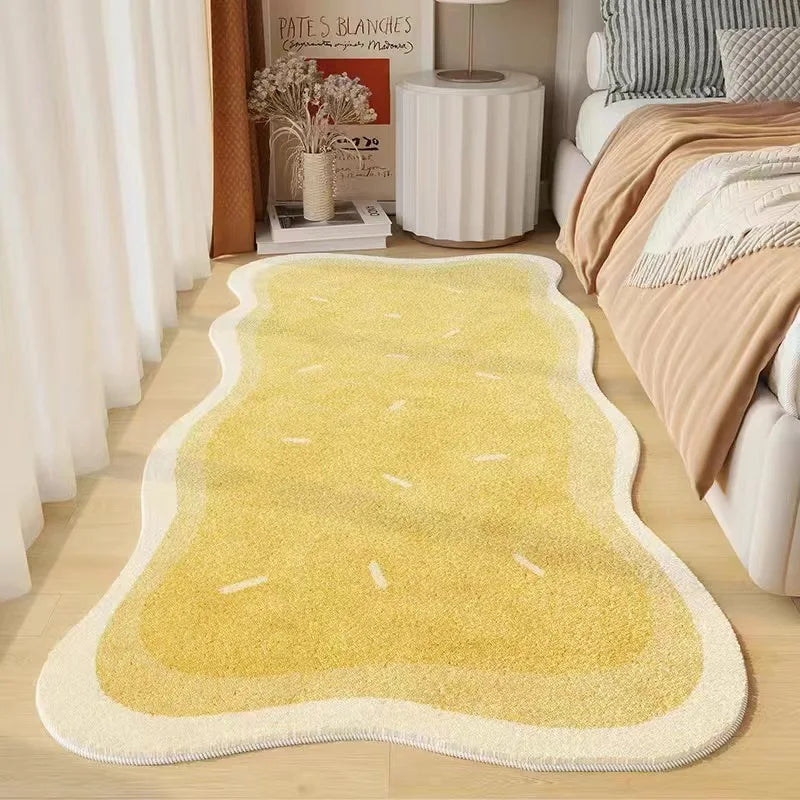 Imitation Sheep Velvet Rug, Soft Non-Slip Living Room Carpet, Quick Drying Bedroom Mat, Plush Bedside Area Rug for Home Decor