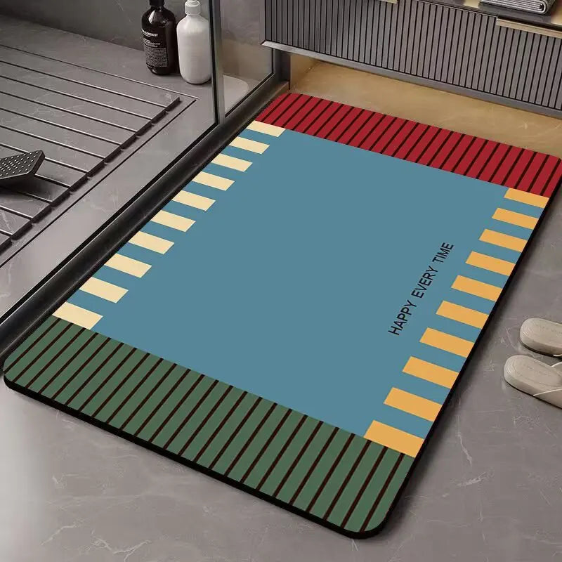 Quick-Dry Bath Mat - Super Absorbent & Non-Slip Rug, Dirt Resistant