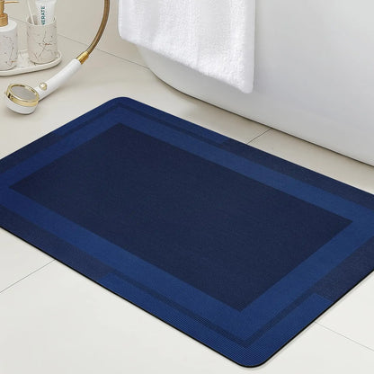 Machine Washable Bath Mat - Ultra Absorbent & Non-Slip with Rubber Backing