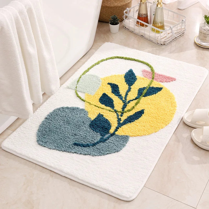 Kids Letter Bath Mat - Cute, Non-Slip & Absorbent Microfiber Rug