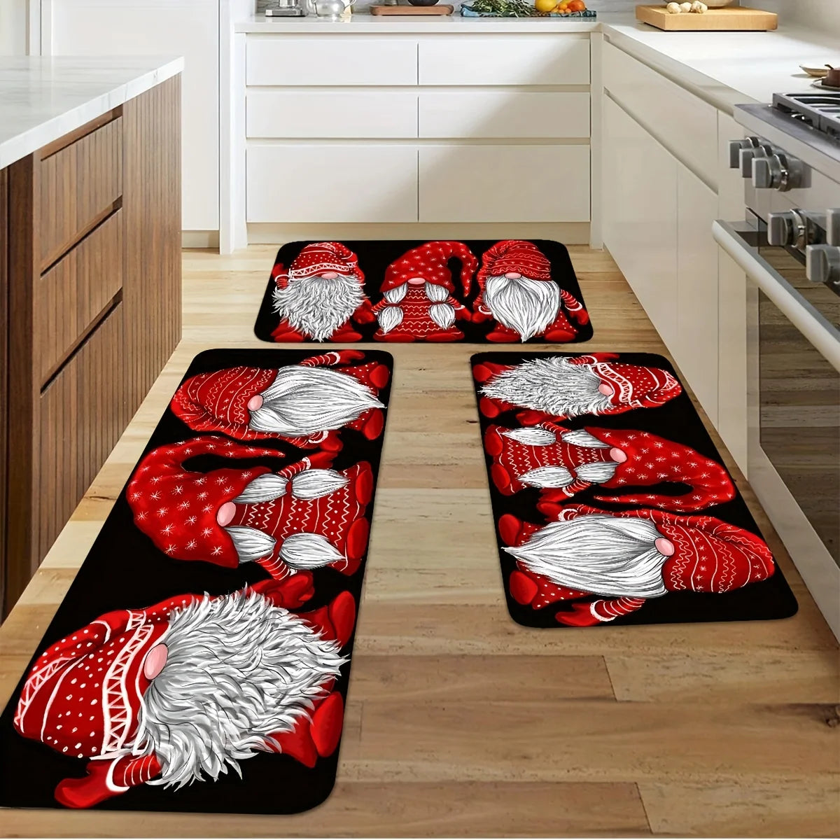 Christmas Doormat with Santa & Reindeer - Non-Slip Festive Home Decor Mat