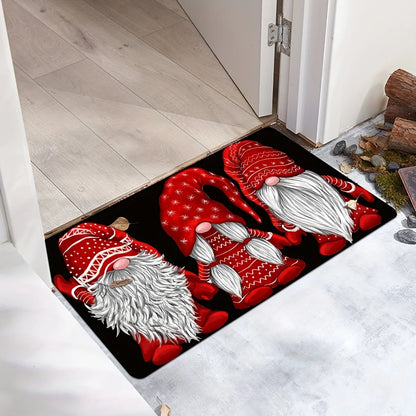Christmas Doormat with Santa & Reindeer - Non-Slip Festive Home Decor Mat