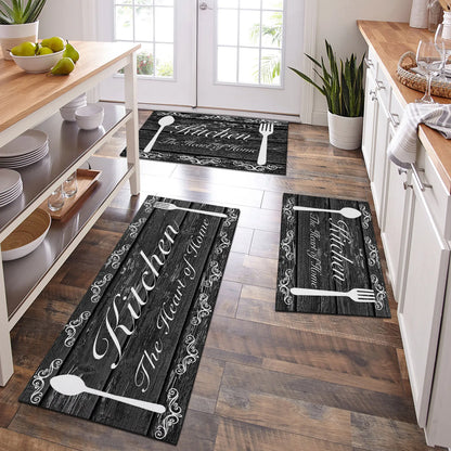Washable Kitchen Mat with Sponge Comfort - Absorbent, Non-Slip & Waterproof Floor Rug