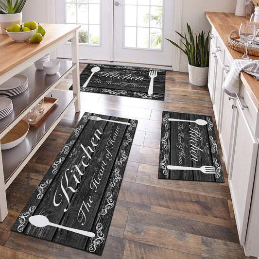 Washable Kitchen Mat with Sponge Comfort - Absorbent, Non-Slip & Waterproof Floor Rug