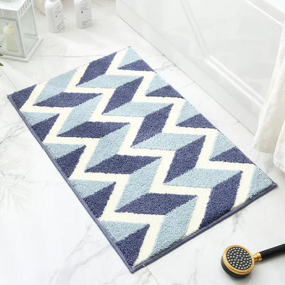 Cashmere Superfine Sand Bath Mat, Ultra Soft Non-Slip Bathroom Rug, Absorbent Microfiber Doormat, Leaf Green Entrance Carpet