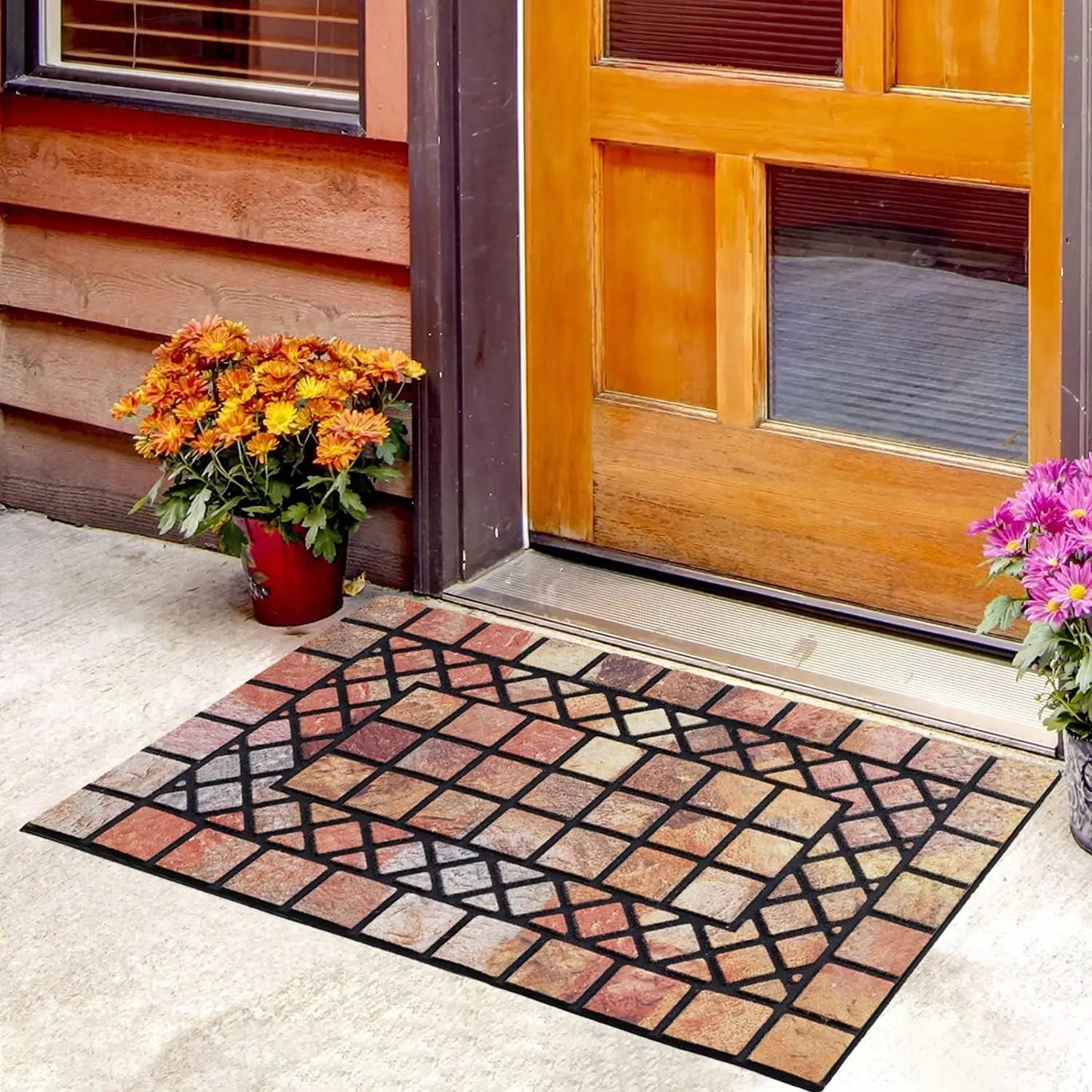 Heavy-Duty PVC Scraper Mat - Anti-Slip Dirt Trapper for Entrance & Mudroom