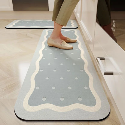 Diatomaceous Earth Anti-Fatigue Mat - Absorbent, Non-Slip & Eco-Friendly Kitchen Rug