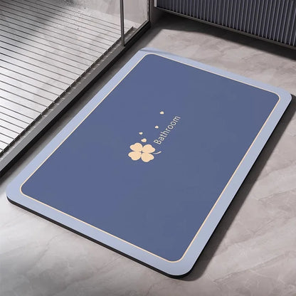 Diatomaceous Earth Bath Mat - Super Absorbent & Quick-Dry Non-Slip Bathroom Floor Mat