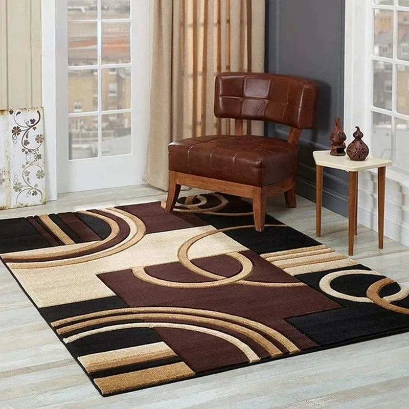 Nordic Geometric Area Rug - Modern Large Carpet for Living Room, Luxury Sofa Decor