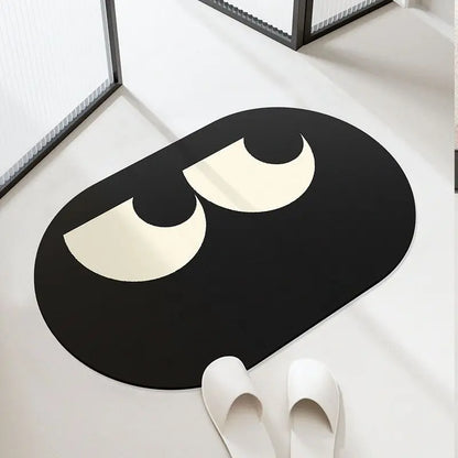 Emoji Bath Mat - Cute Non-Slip & Absorbent Bathroom Rug for Toilet and Shower