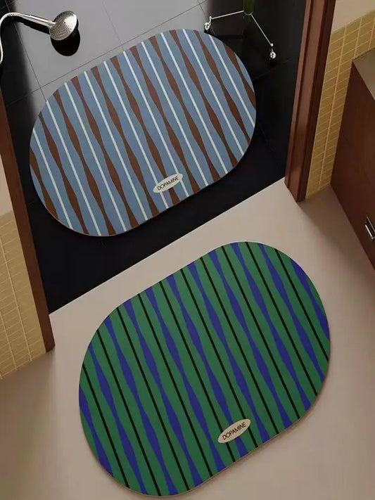 Simple Diatomite Bath Mat - Super Absorbent & Non-Slip Toilet Foot Rug
