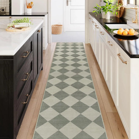 Oil-Resistant Kitchen Runner - Long, Water-Absorbent & Non-Slip Floor Mat