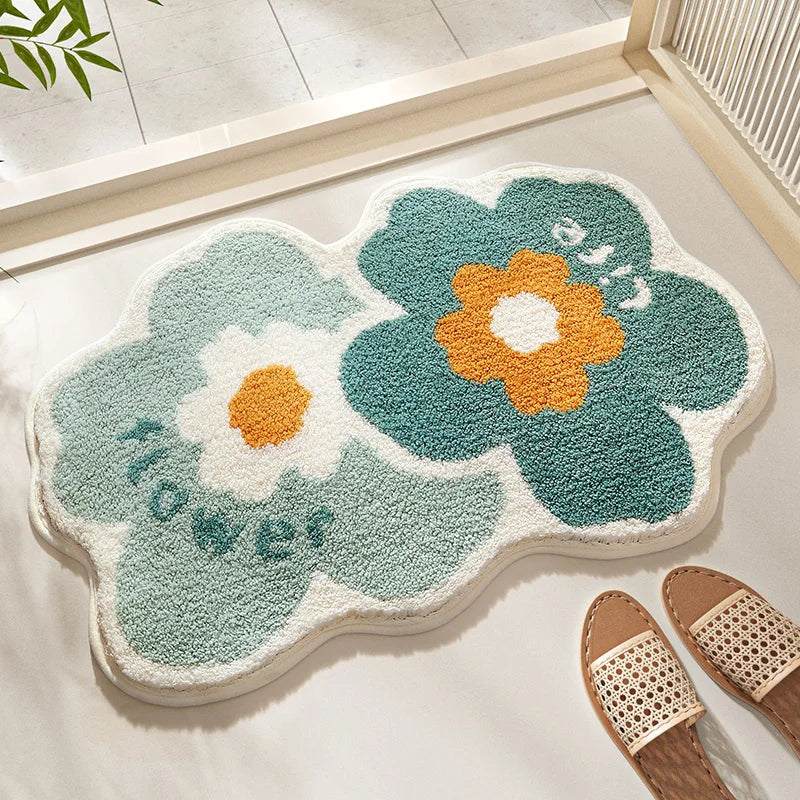 Thick Absorbent Bath Mat - Quick-Dry & Non-Slip Bathroom Rug for Shower
