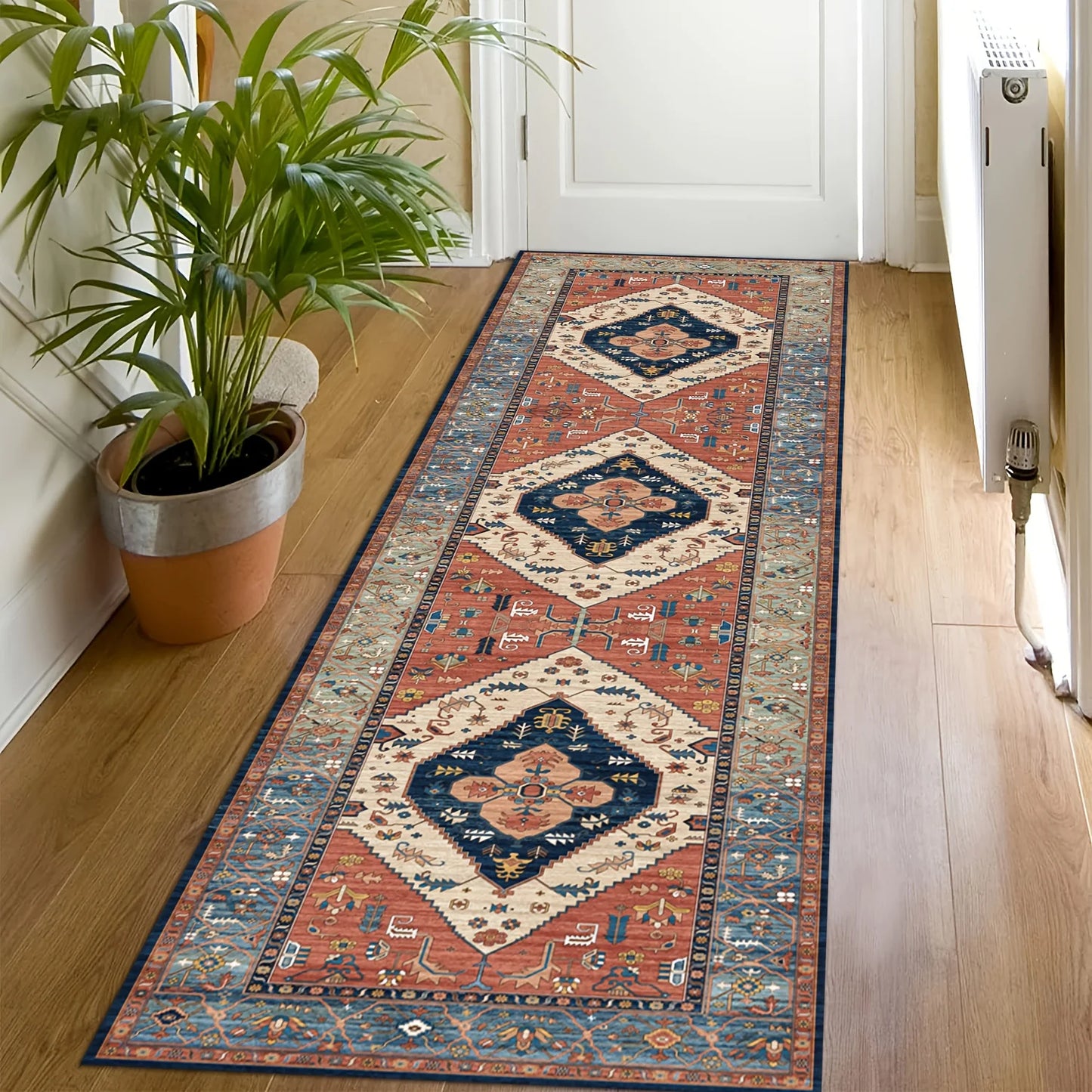Loop Pile Runner Rug - Durable Long Carpet for Hallway, Stairs & Laundry Room