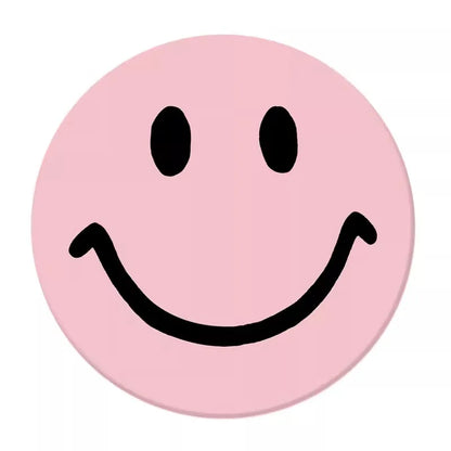 Smiling Face Round Rug - Soft & Comfortable Floor Mat for Living Room and Study