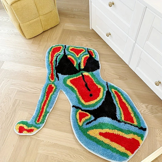 Irregular Faux Cashmere Rug - Waterproof, Non-Slip & Stain-Resistant