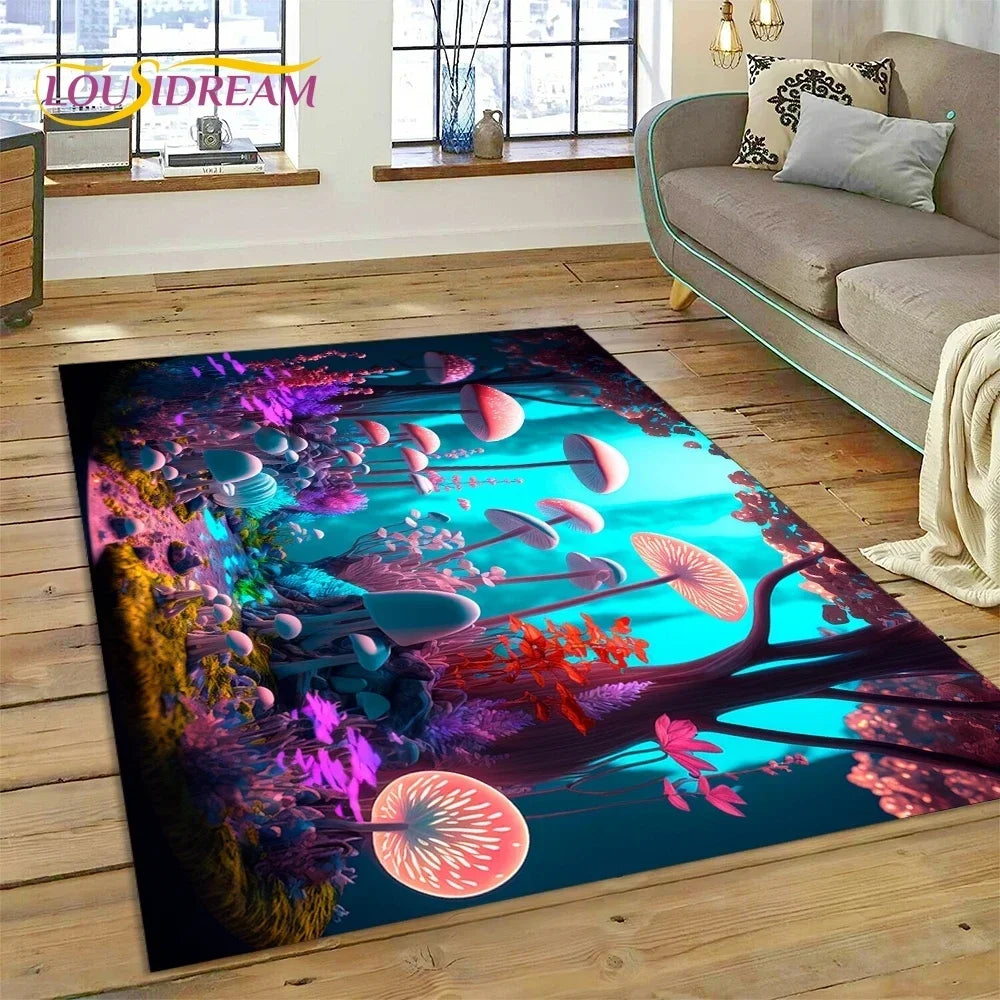 3D Dolphin Area Rug for Kids Room | Underwater World Theme | Non-Slip Playmat