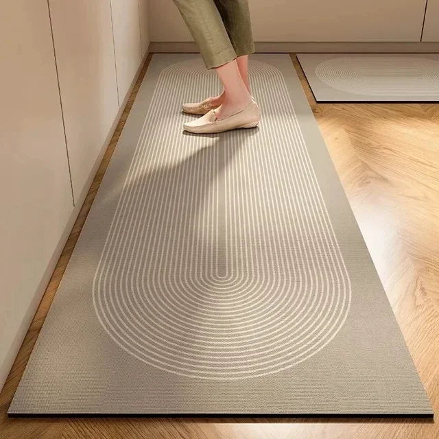 Wabi-Sabi Kitchen Mat - Oil Resistant & Absorbent Diatomite Floor Pad (1 or 2-Pack)