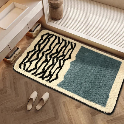 Modern Absorbent Bath Mat - Non-Slip & Quick-Dry Rug for Bathroom & Entrance