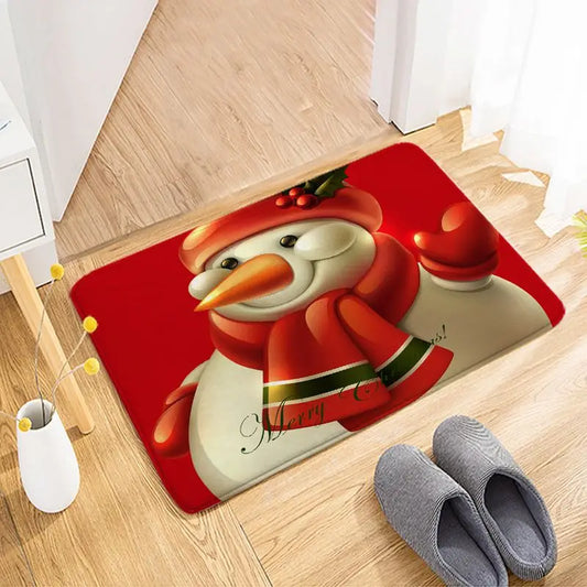 Christmas Welcome Doormat - Non-Slip Holiday Mat for Front Door & Kitchen Entryway