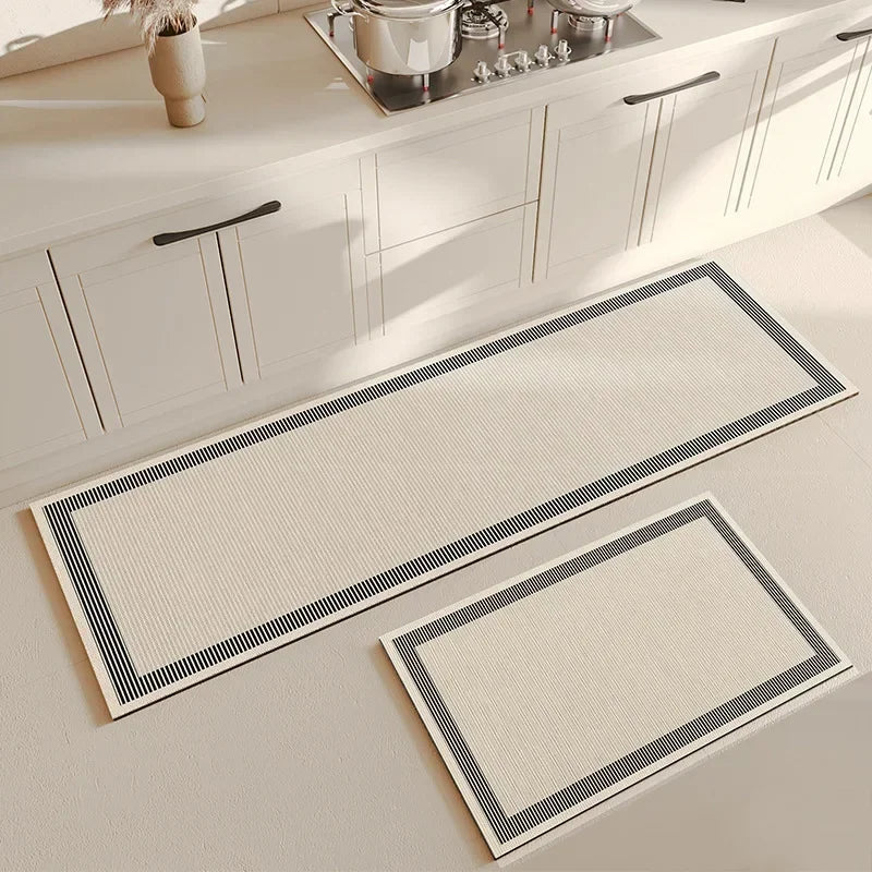 Modern Geometric Diatomite Mat - Absorbent & Non-Slip Floor Pad for Kitchen & Bathroom