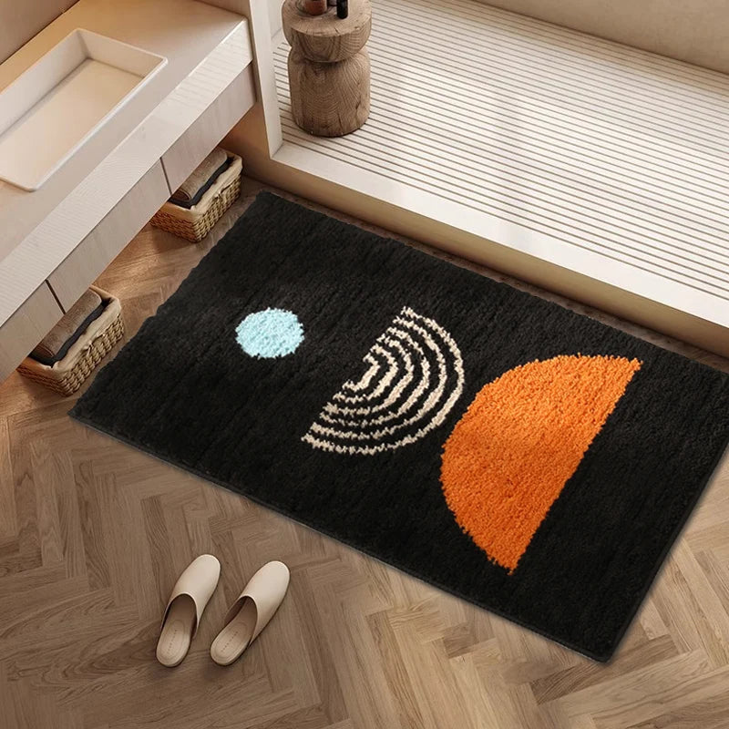 Modern Absorbent Bath Mat - Non-Slip & Quick-Dry Rug for Bathroom & Entrance