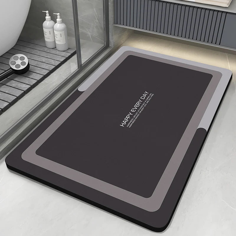 Diatomaceous Earth Bath Mat - Super Absorbent & Quick-Dry Non-Slip Bathroom Floor Mat